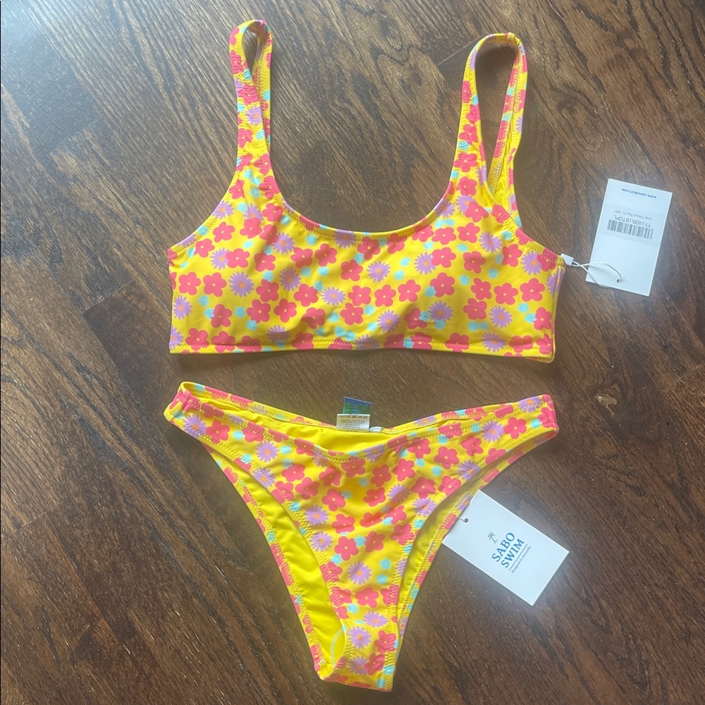 Sabo Yellow Floral Bikini